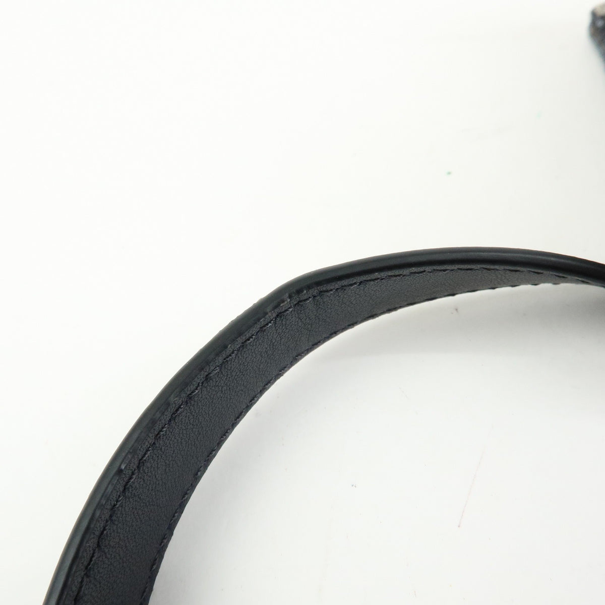 Christian Dior Saddle Belt Oblique Canvas Navy Canvas Handbag (Pre-Owned)
