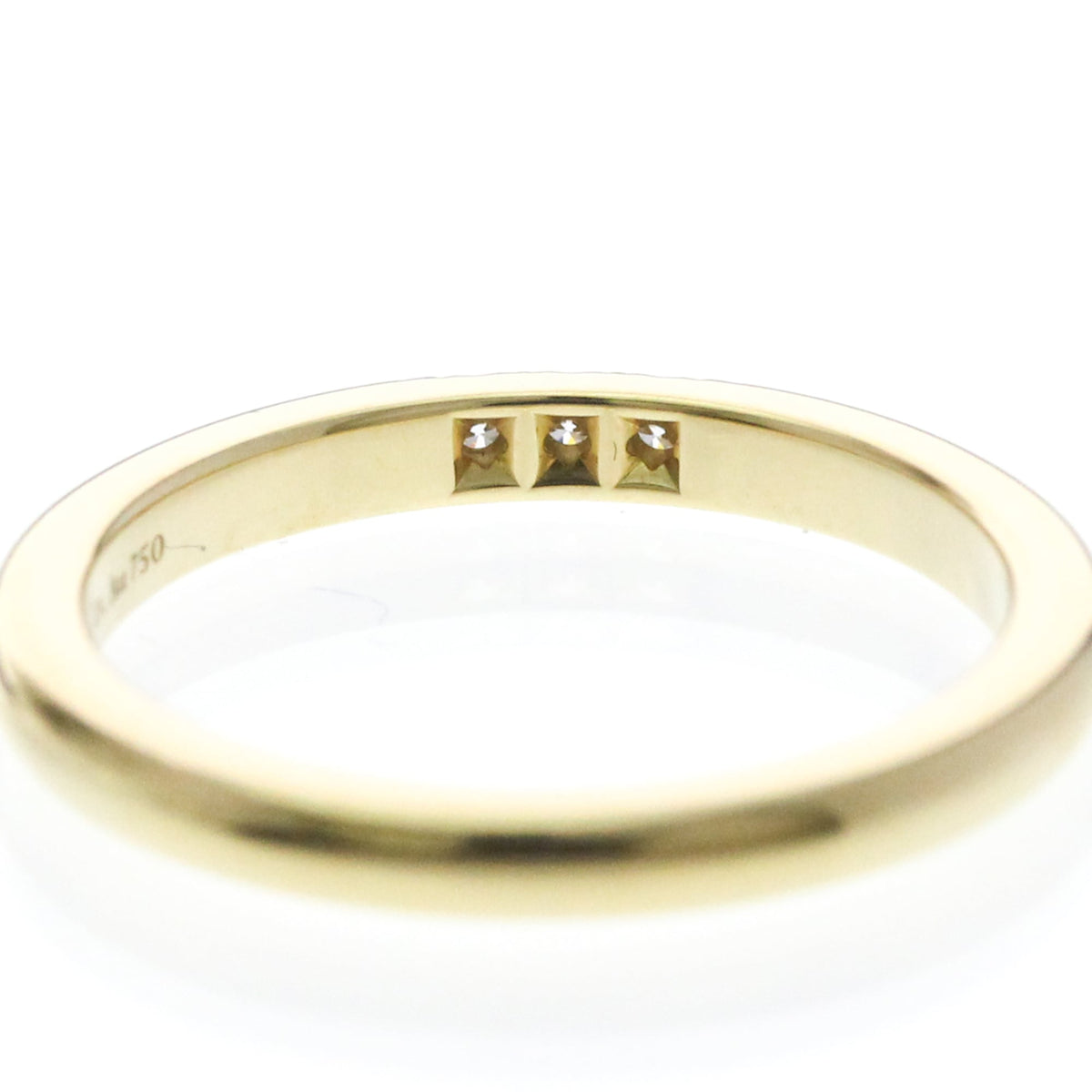 Tiffany & Co. Forever Band 18K Yellow Gold With Diamond Gold Yellow_Gold Ring Jewelry (Pre-Owned)