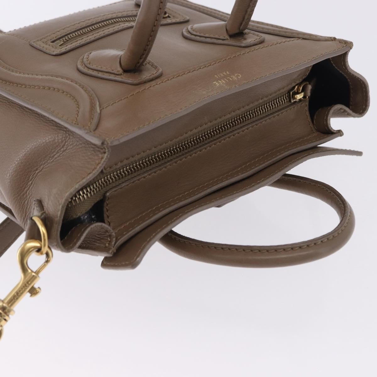 Celine Shopper Luggage Leather Beige Leather Handbag (Pre-Owned)