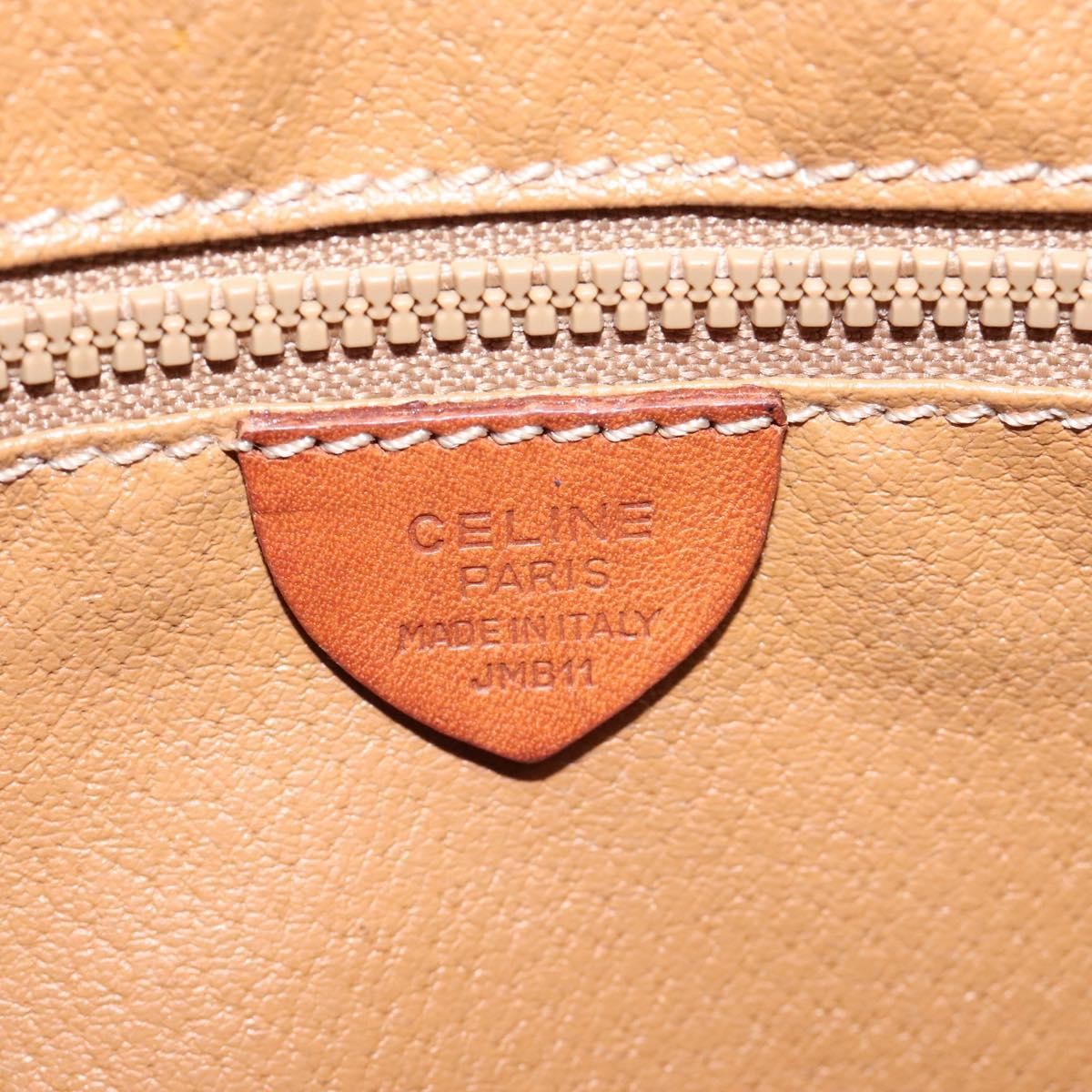 Celine Vintage Macadam Canvas And Leather Brown Canvas Shoulder Bag Bag (Pre-Owned)