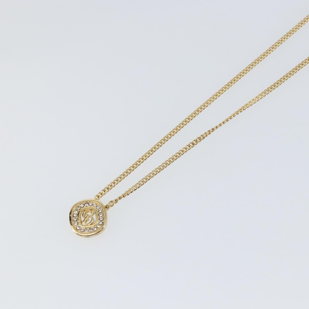 Christian Dior Cd Pendant Metal And Crystals Gold Metal Jewelry (Pre-Owned)