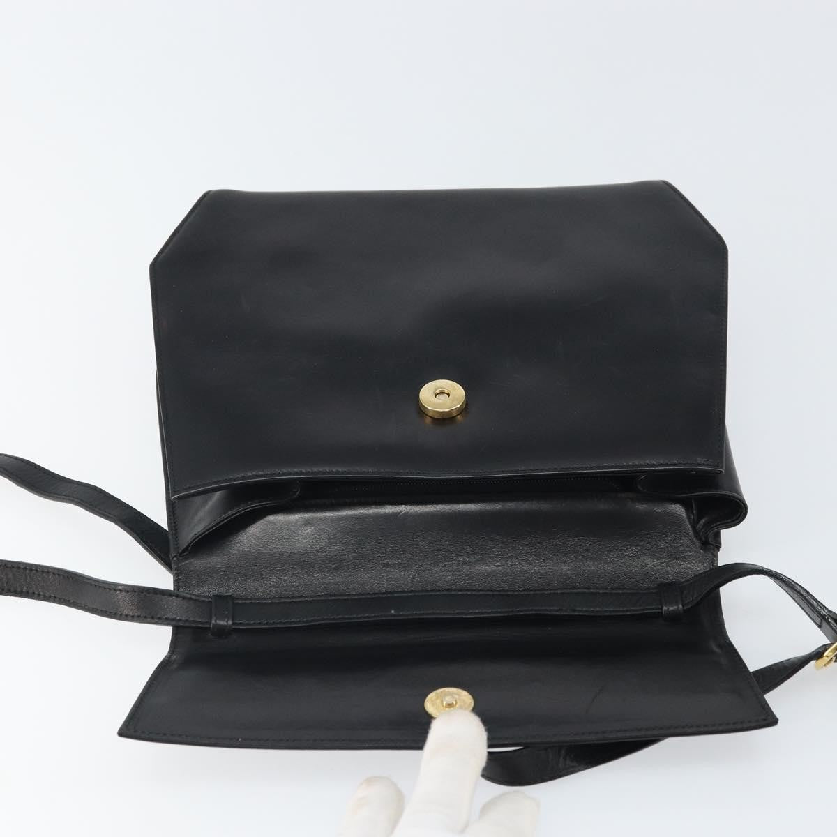 Salvatore Ferragamo Vintage Leather Black Leather Shoulder Bag Bag (Pre-Owned)