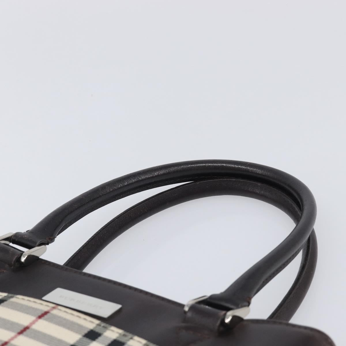 Burberry Nova Check Nova Check Canvas Beige Canvas Handbag (Pre-Owned)