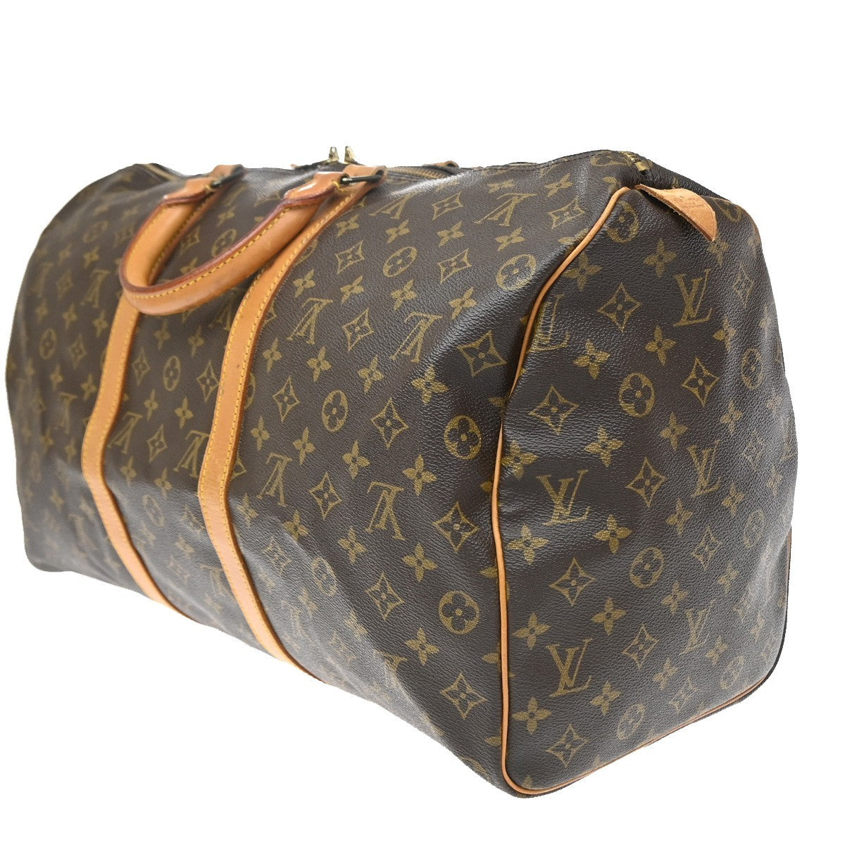 Louis Vuitton Keepall Monogram Canvas Brown Canvas Travel Bag Bag (Pre-Owned)