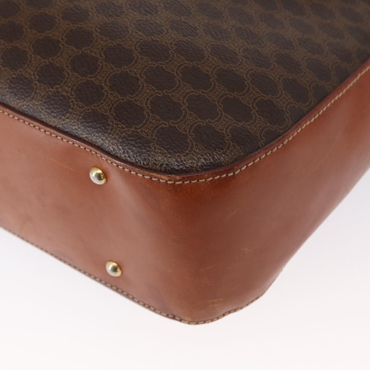Celine Vintage Macadam Canvas Brown Canvas Backpack Bag (Pre-Owned)
