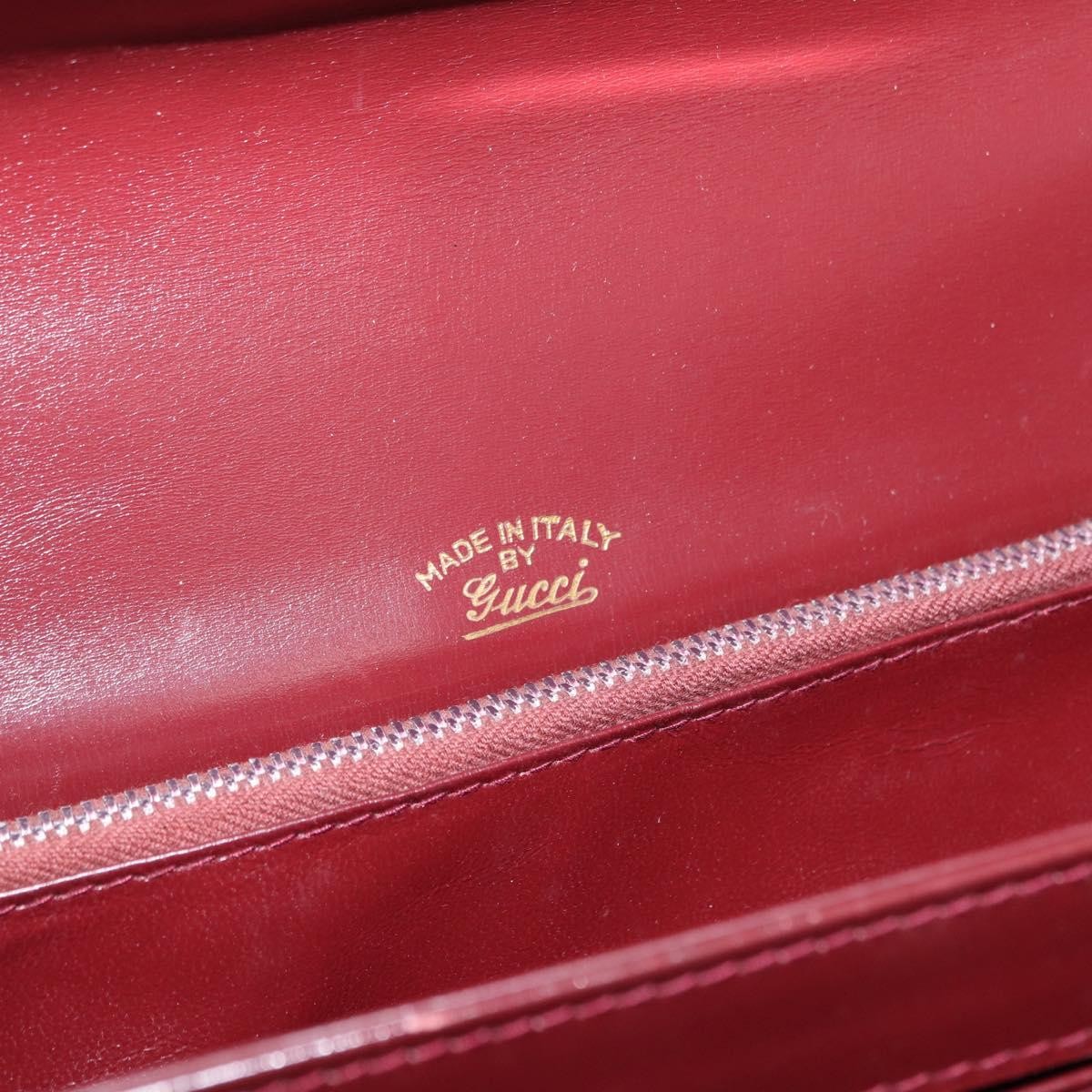 Gucci Vintage Leather Burgundy Leather Handbag (Pre-Owned)