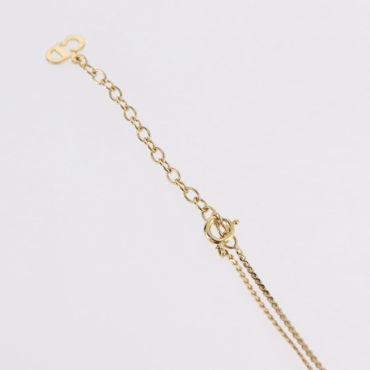 Christian Dior Vintage Cd Pendant Metal Gold Metal Necklace Jewelry (Pre-Owned)