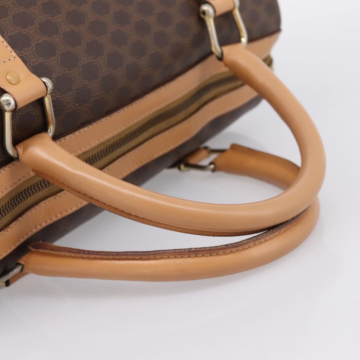 Celine Boston Macadam Canvas Brown Canvas Travel Bag Bag (Pre-Owned)