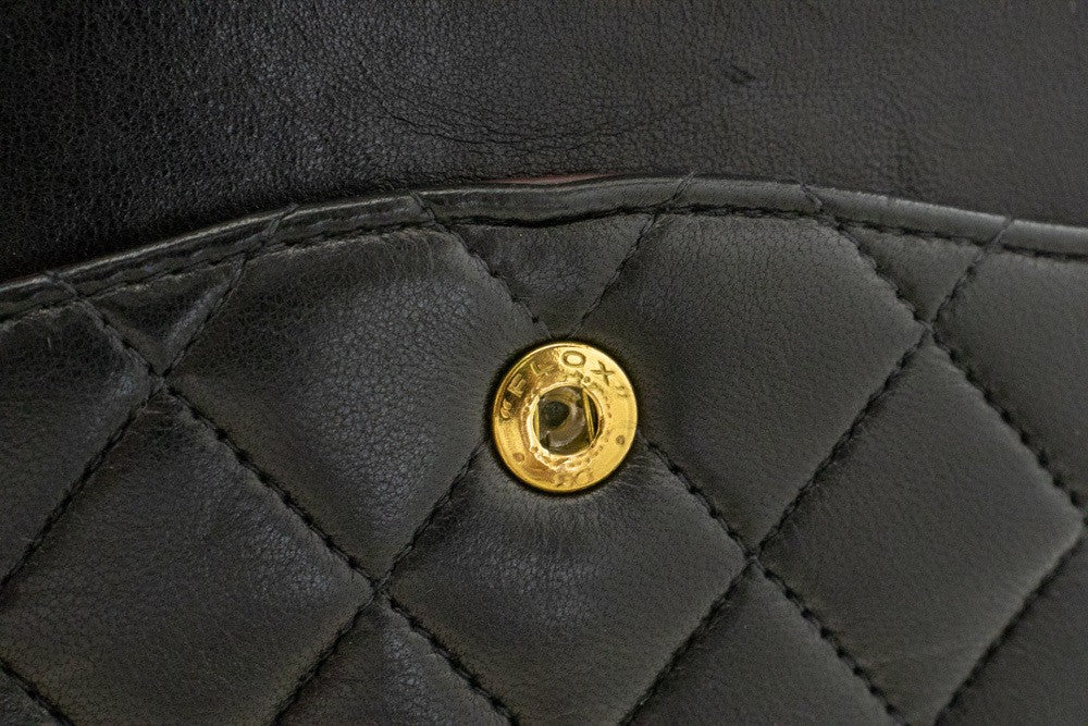 Chanel Classic Bowler Quilted Caviar Black Leather Handbag (Pre-Owned)