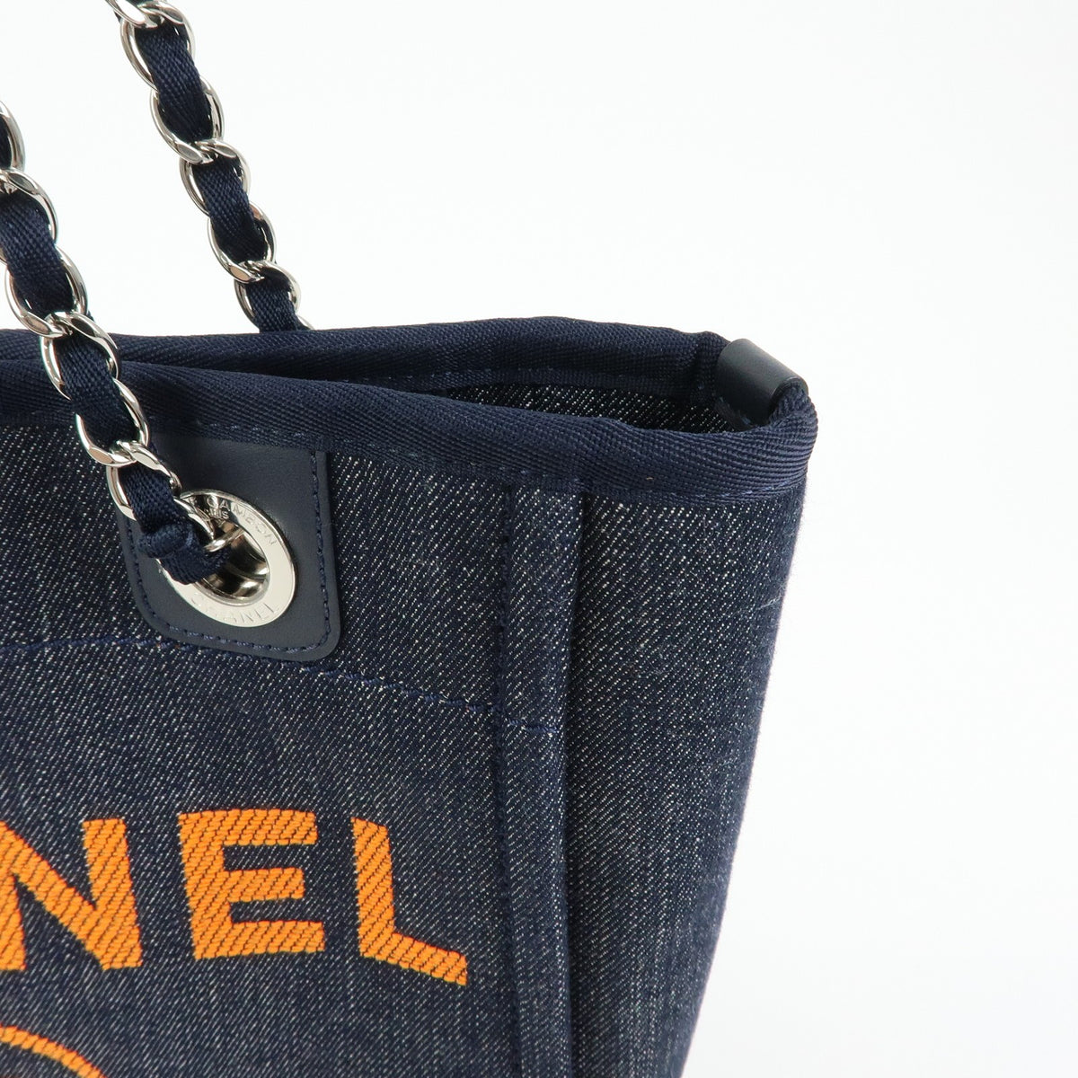 Chanel Deauville Denim Blue Denim_Jeans Tote Bag Bag (Pre-Owned)