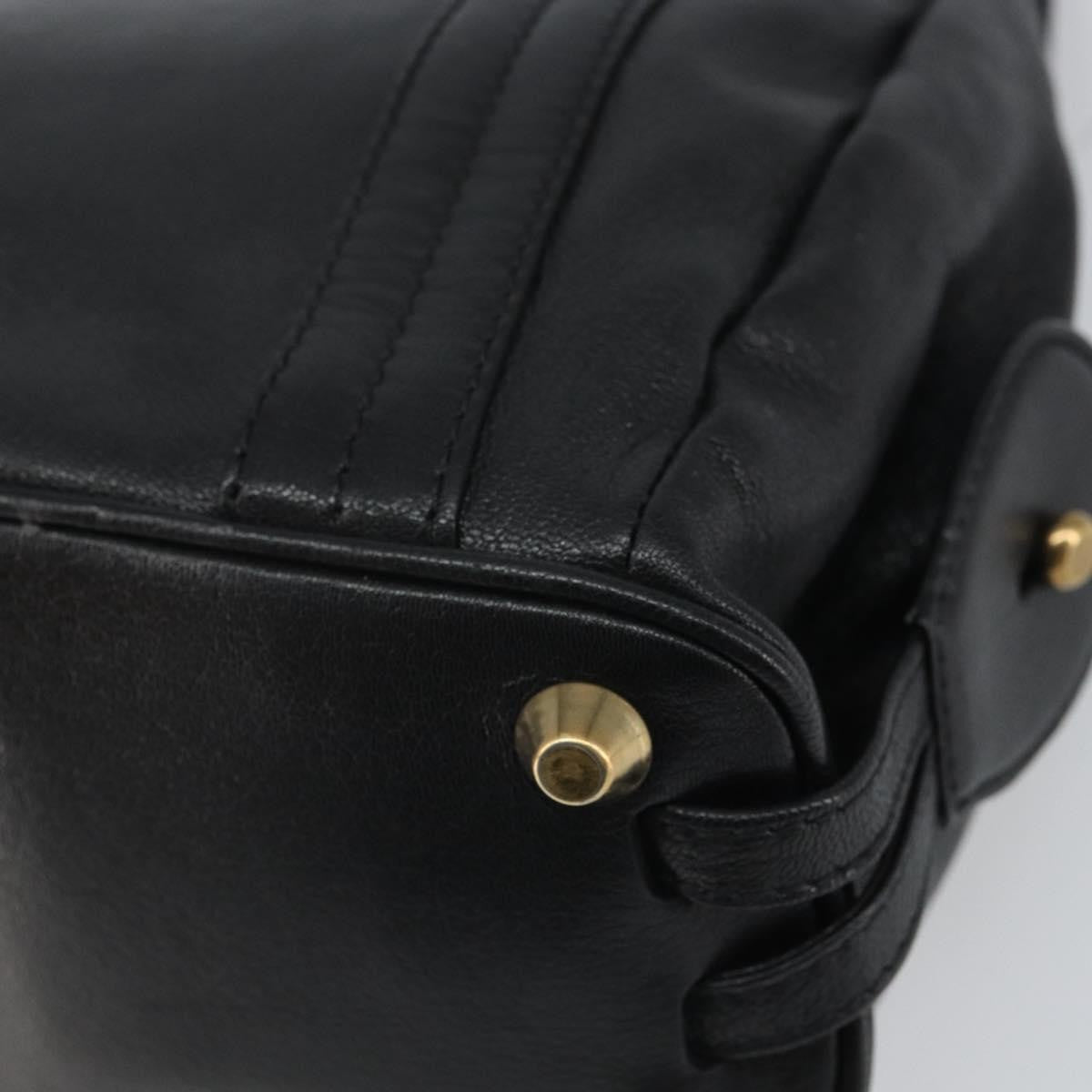 Chloe Irène Leather Black Leather Tote Bag Bag (Pre-Owned)