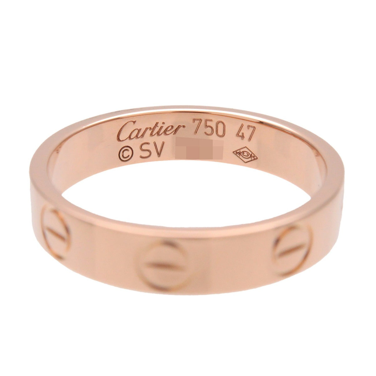 Cartier Love Band 18K Rose Gold Gold Rose_Gold Ring Jewelry (Pre-Owned)