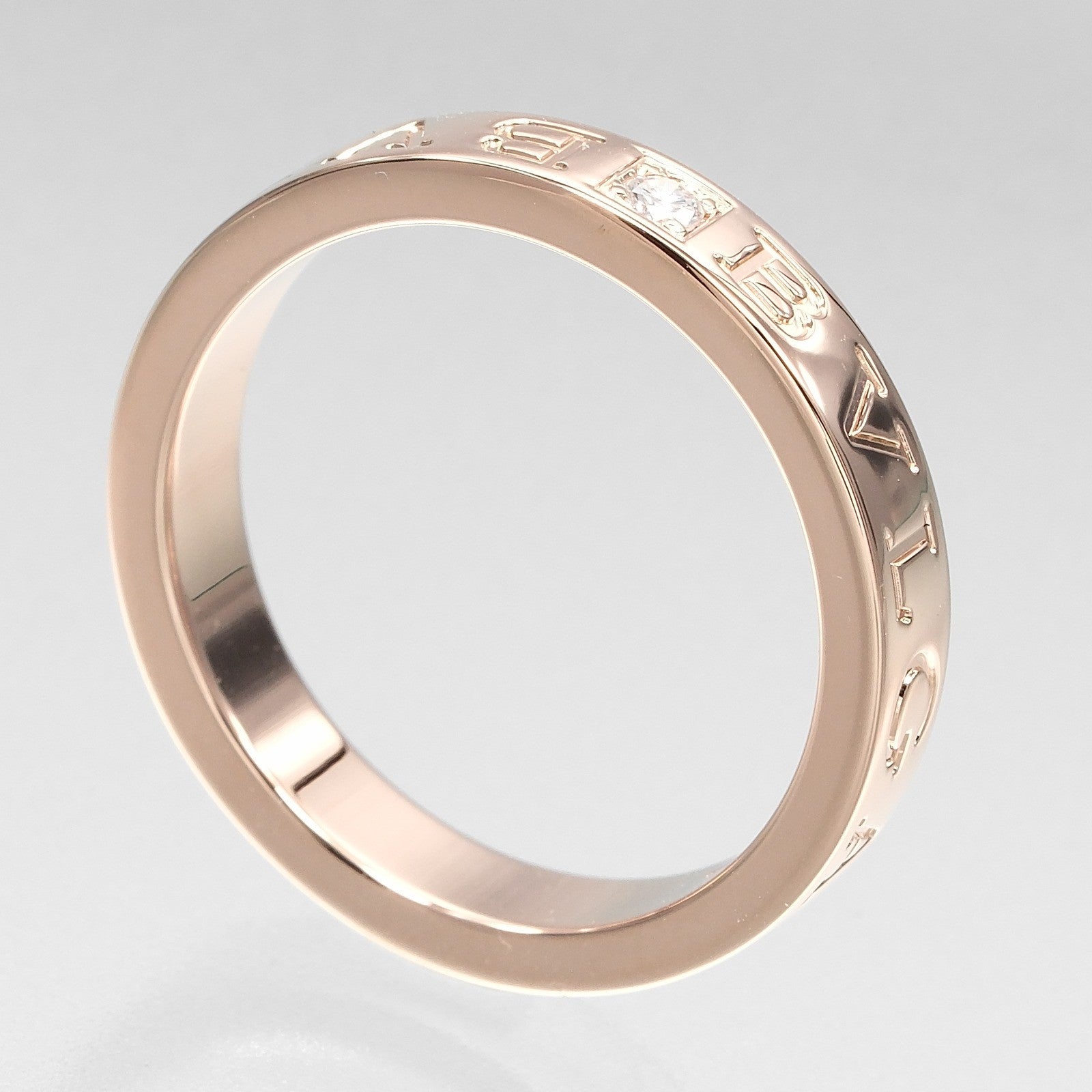 Bvlgari B.Zero1 Essential Logo Band 18K Rose Gold Gold Pink_Gold Ring Jewelry (Pre-Owned)