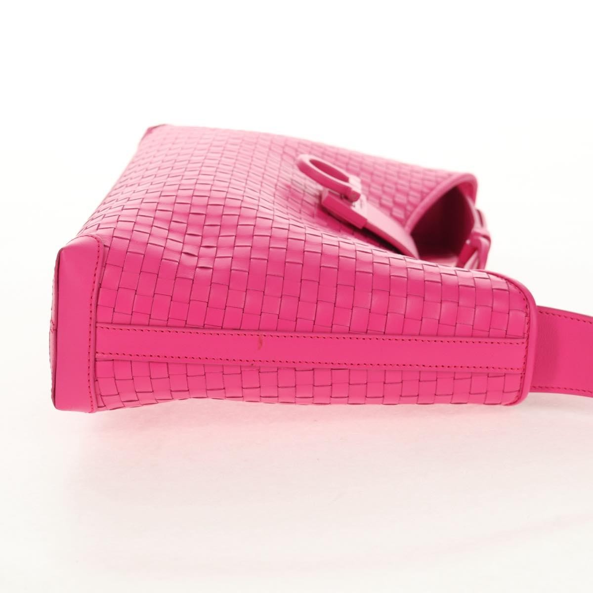 Salvatore Ferragamo Gancini Leather Pink Leather Shoulder Bag Bag (Pre-Owned)
