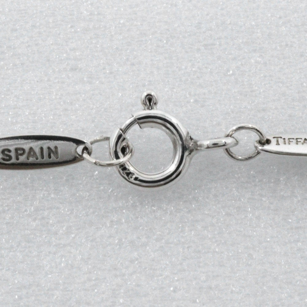 Tiffany & Co. Elsa Peretti Open Heart Pendant Sterling Silver With Diamond Silver Silver Necklace Jewelry (Pre-Owned)