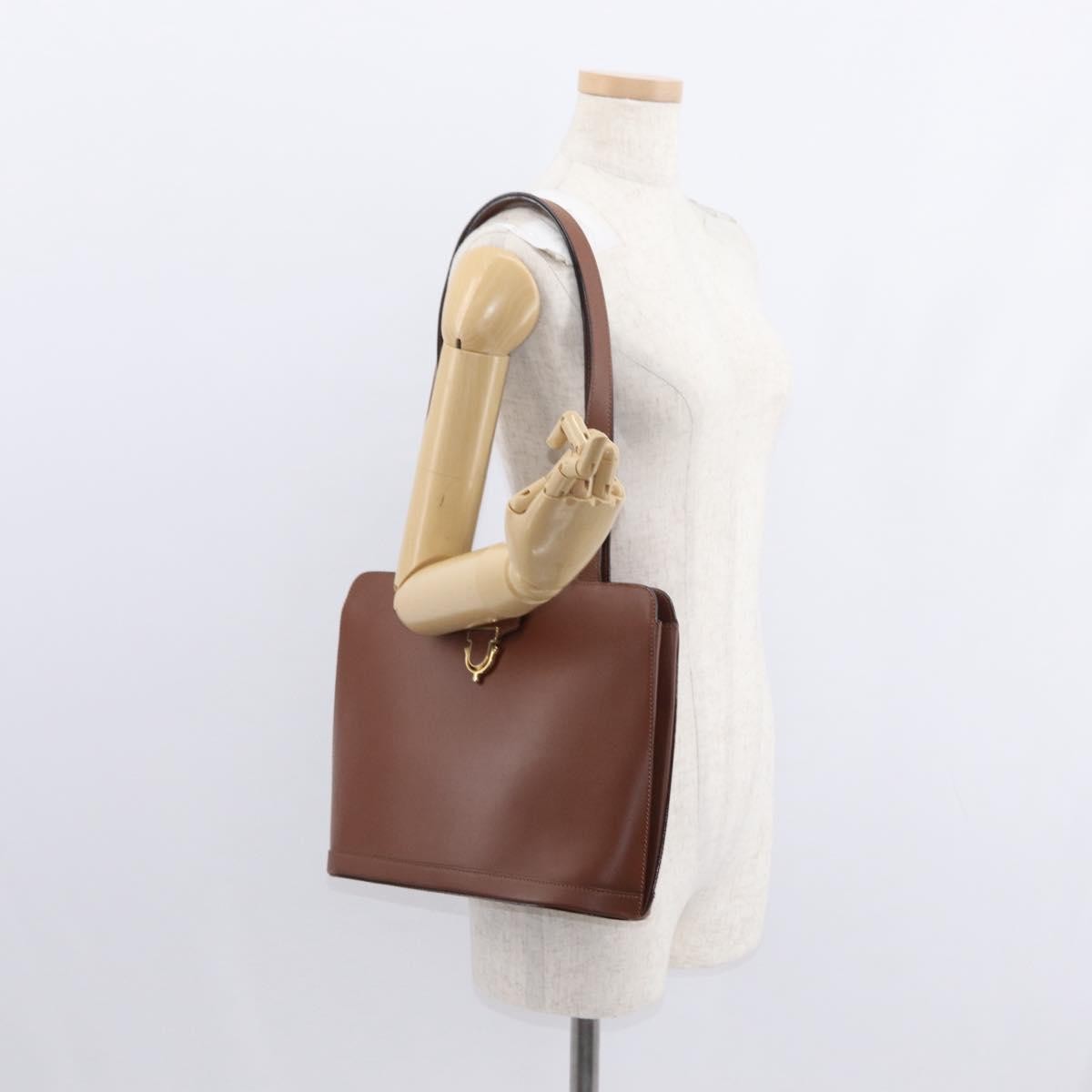 Celine Vintage Leather Brown Leather Shoulder Bag Bag (Pre-Owned)
