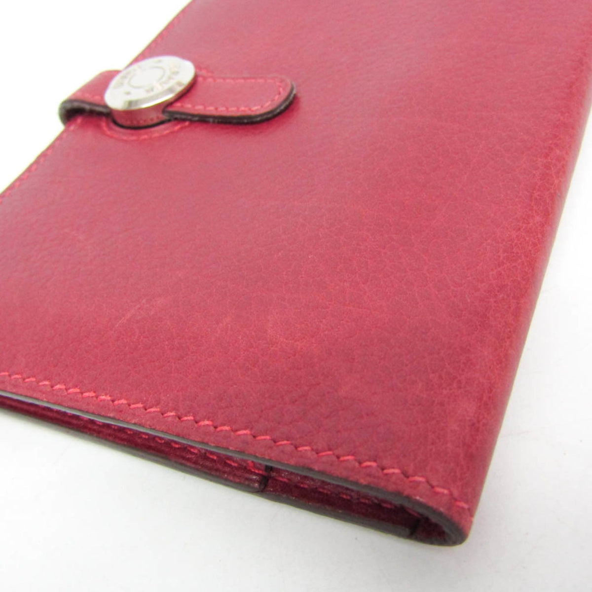 Hermes Dogon Compact Leather Red Leather Wallets Accessory (Pre-Owned)