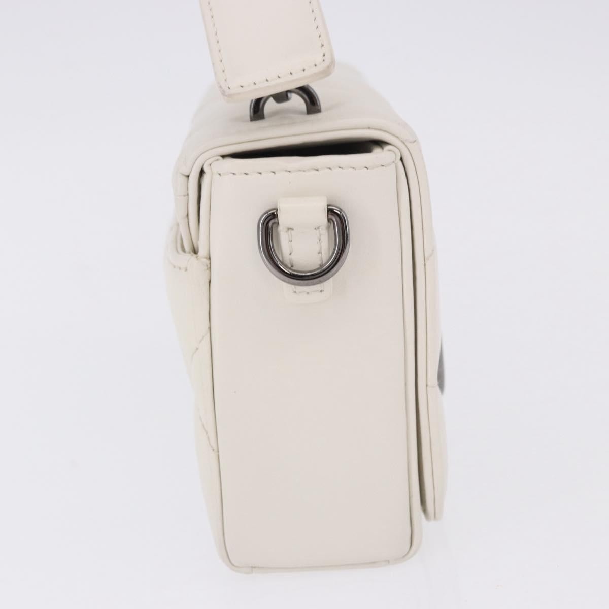 Christian Dior Caro Leather White Leather Handbag (Pre-Owned)