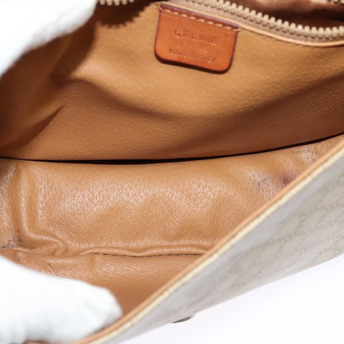 Celine Vintage Macadam Canvas And Leather Beige Canvas Shoulder Bag Bag (Pre-Owned)