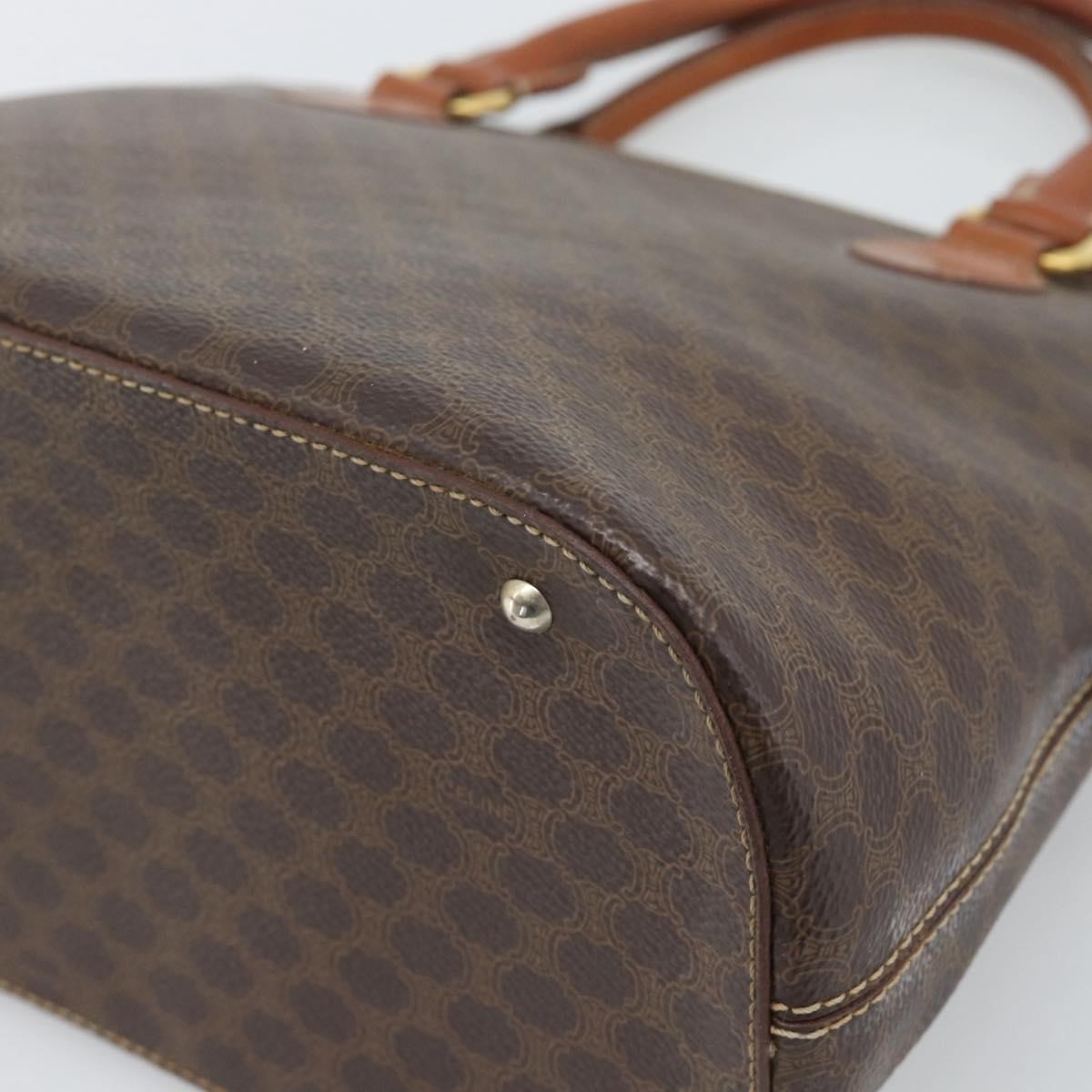 Celine Vintage Handbag Toile Céline Brown Pvc Handbag (Pre-Owned)