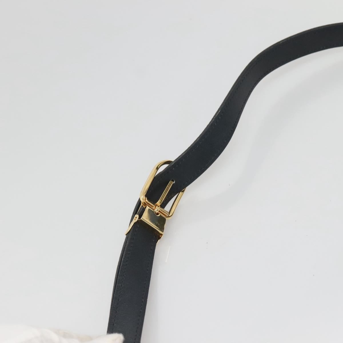 Christian Dior Vintage Leather Navy Leather Shoulder Bag Bag (Pre-Owned)