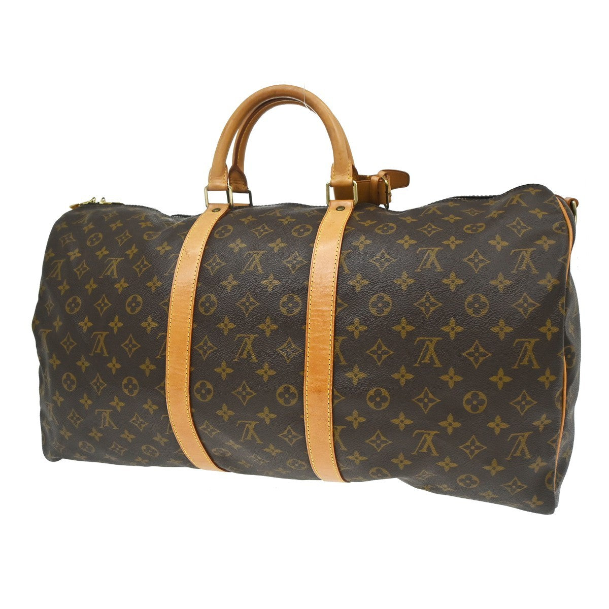 Louis Vuitton Keepall Bandouliere Monogram Canvas Brown Canvas Travel Bag Bag (Pre-Owned)