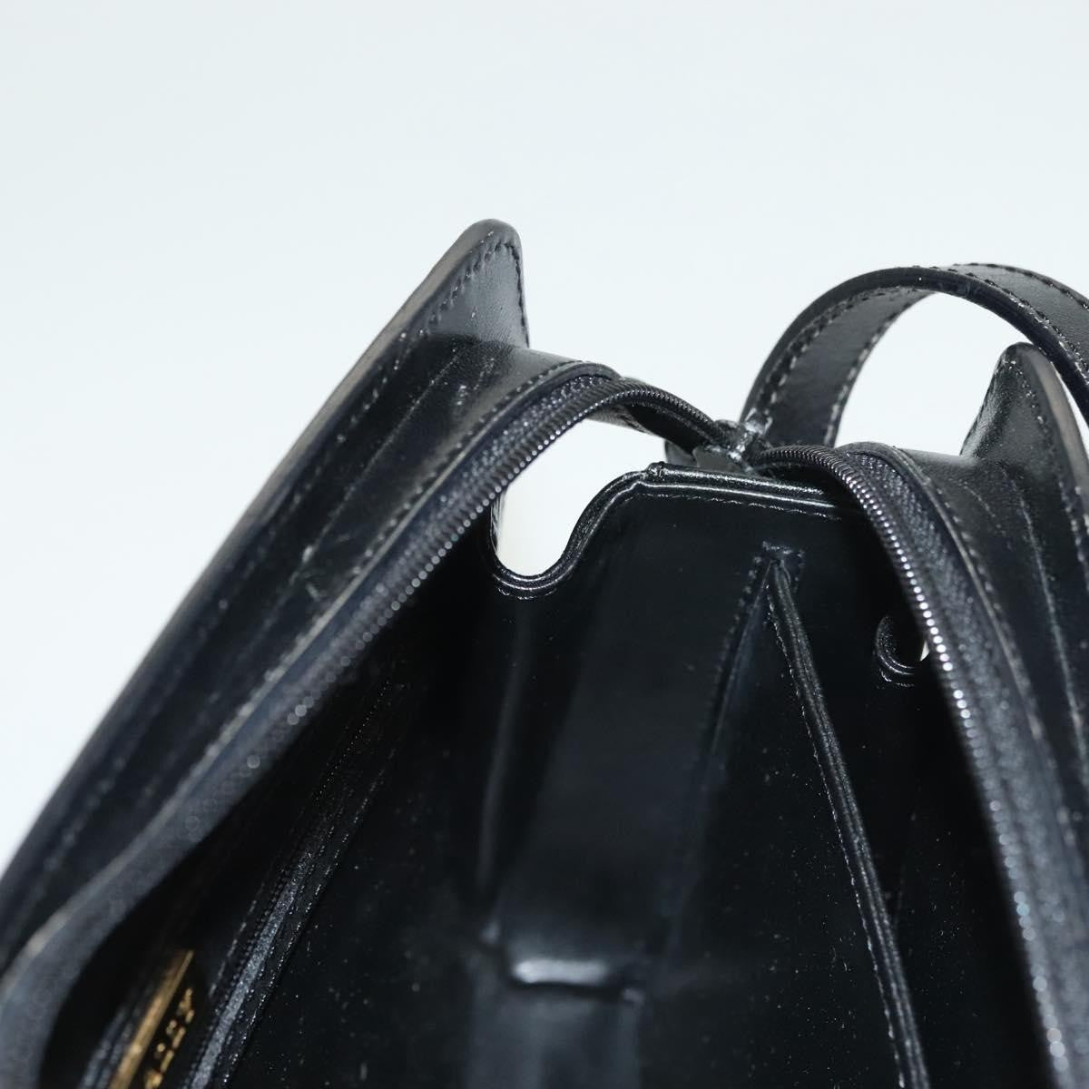 Bally Vintage Leather Black Leather Shoulder Bag Bag (Pre-Owned)
