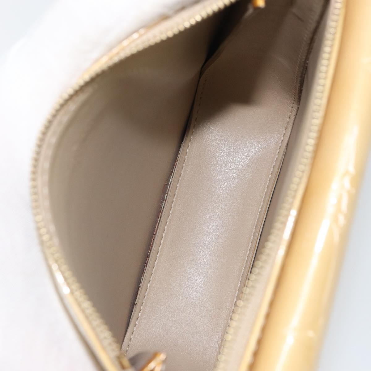 Louis Vuitton Mott Monogram Vernis Beige Patent_Leather Clutche & Pouche Bag (Pre-Owned)