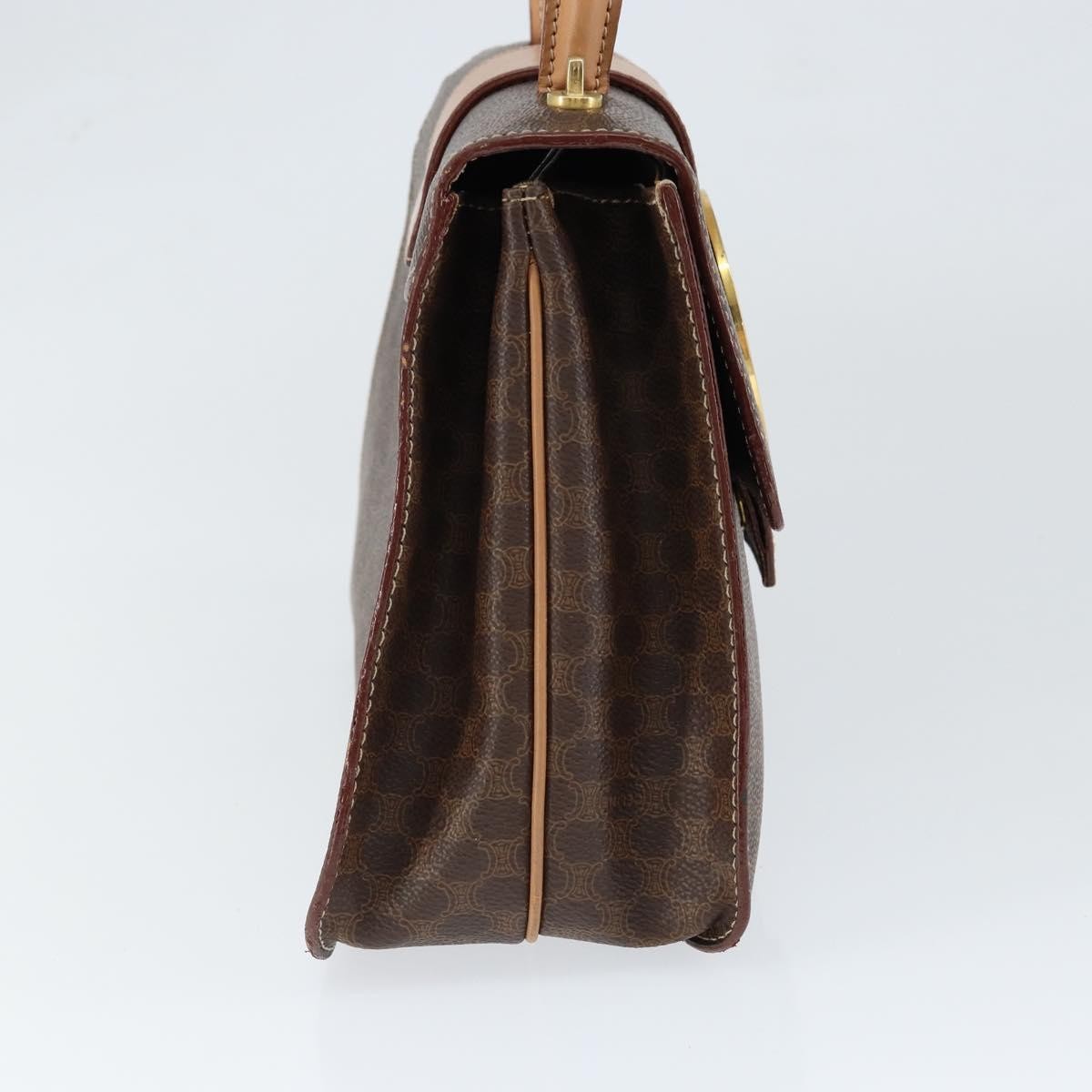 Celine Vintage Macadam Canvas Brown Pvc Handbag (Pre-Owned)