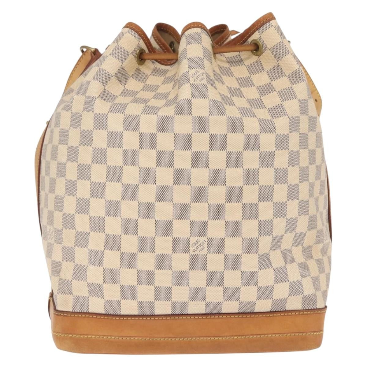 Louis Vuitton Noe Damier White Canvas Shoulder Bag Bag (Pre-Owned)