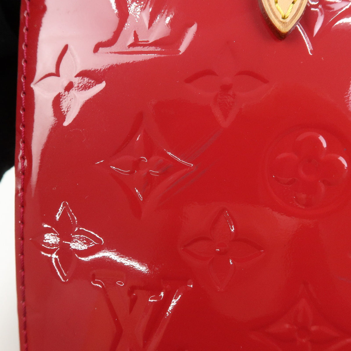 Louis Vuitton Catalina Monogram Vernis Red Patent_Leather Handbag (Pre-Owned)