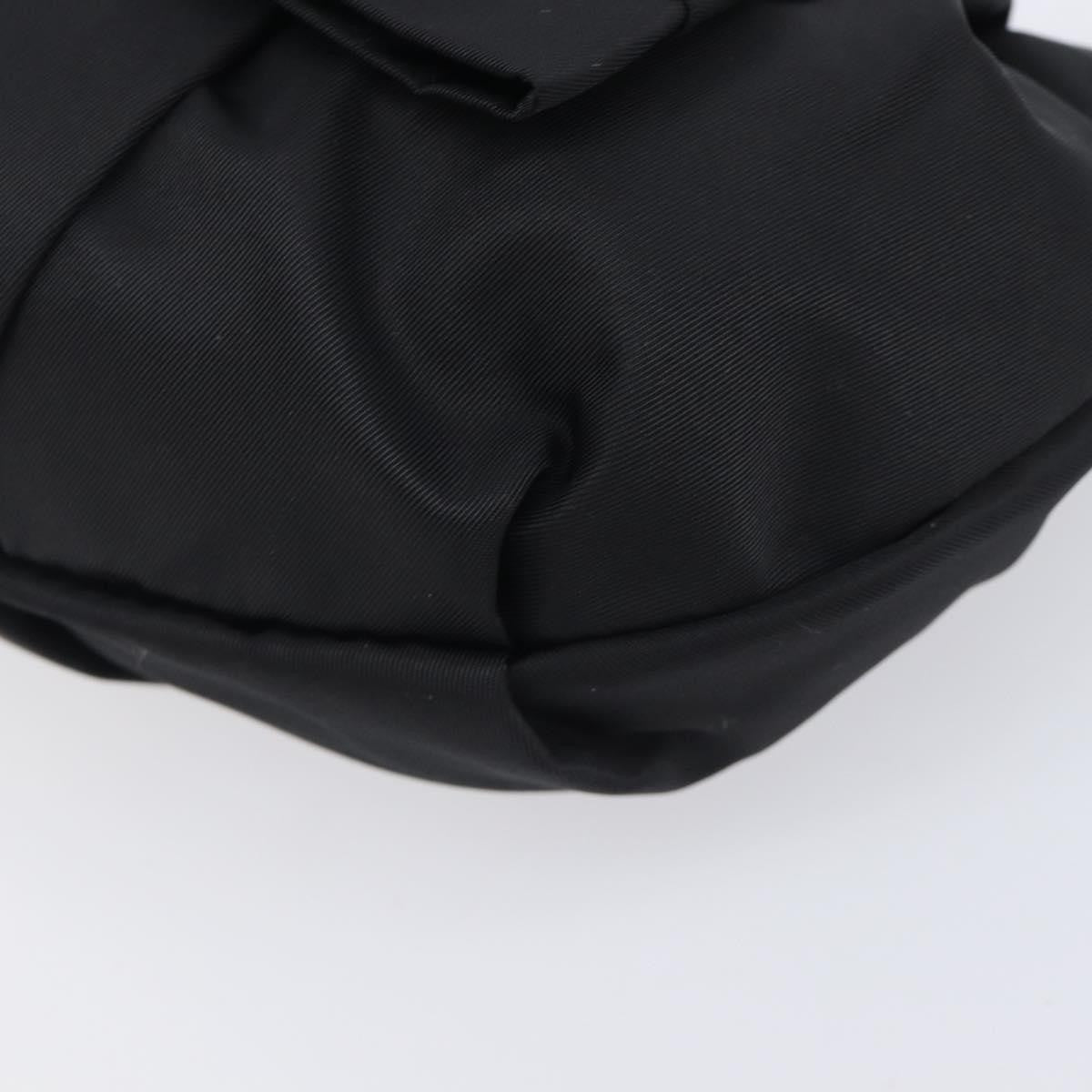 Prada Bow Wristlet Tessuto Black Nylon Clutche & Pouche Bag (Pre-Owned)