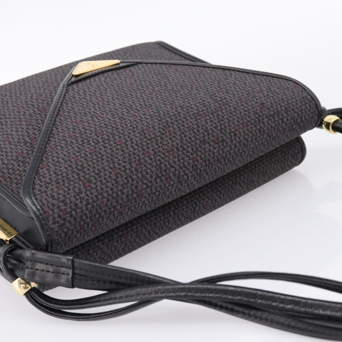Saint Laurent Vintage Shoulder Bag Leather Gray Canvas Shoulder Bag Bag (Pre-Owned)