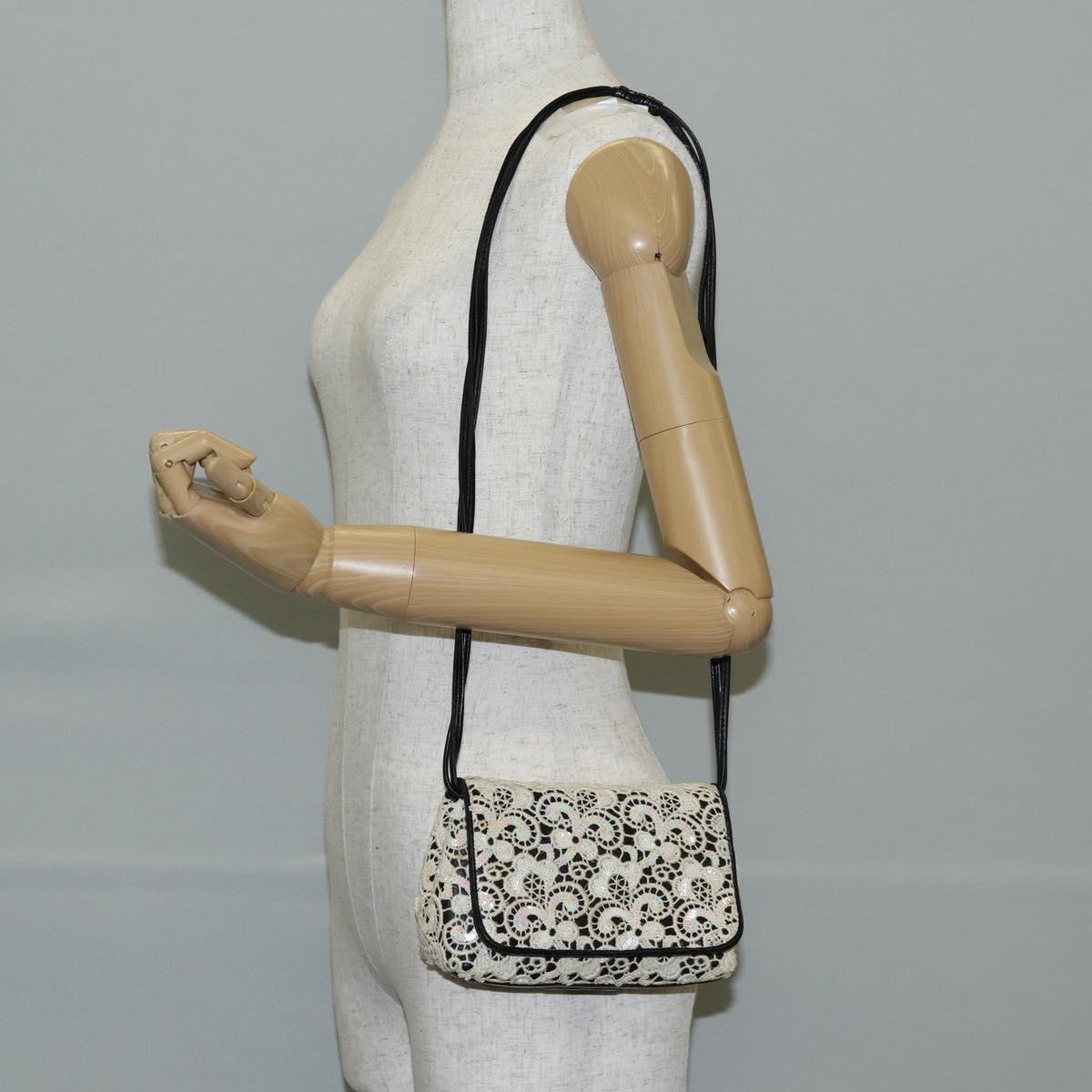 Chanel Floral Cc Flap Quilted Printed Silk White Leather Shoulder Bag Bag (Pre-Owned)