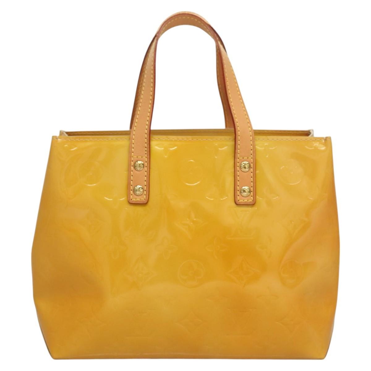 Louis Vuitton Reade Monogram Vernis Yellow Patent_Leather Handbag (Pre-Owned)