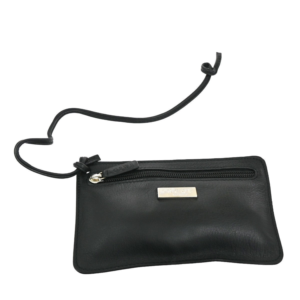 Loewe Vintage Leather Black Leather Shoulder Bag Bag (Pre-Owned)