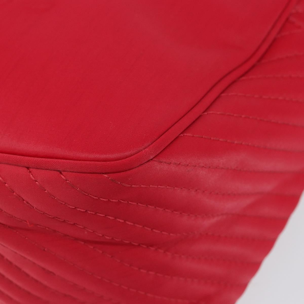 Saint Laurent Vintage Nylon Red Nylon Shoulder Bag Bag (Pre-Owned)