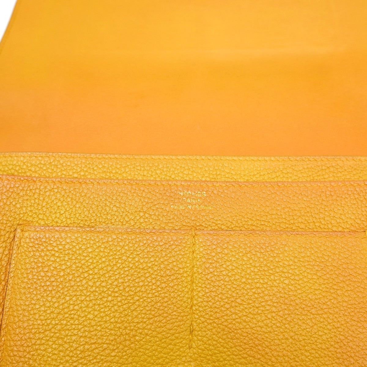 Hermes Dogon Duo Combined Leather Yellow Leather Wallets Accessory (Pre-Owned)