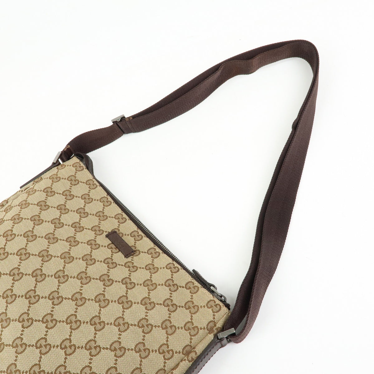 Gucci Joy Messenger Gg Canvas Beige Canvas Handbag (Pre-Owned)