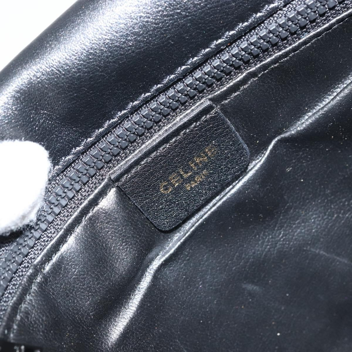 Celine Vintage Leather Black Leather Shoulder Bag Bag (Pre-Owned)