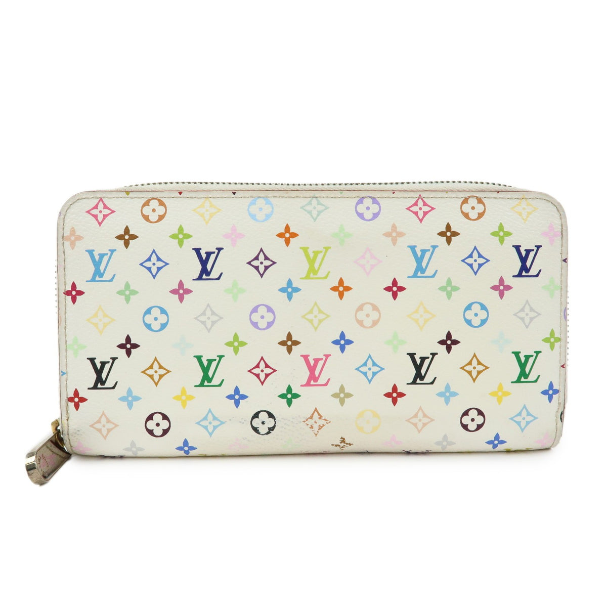 Louis Vuitton Zippy Monogram Multicolor White Canvas Wallets Accessory (Pre-Owned)