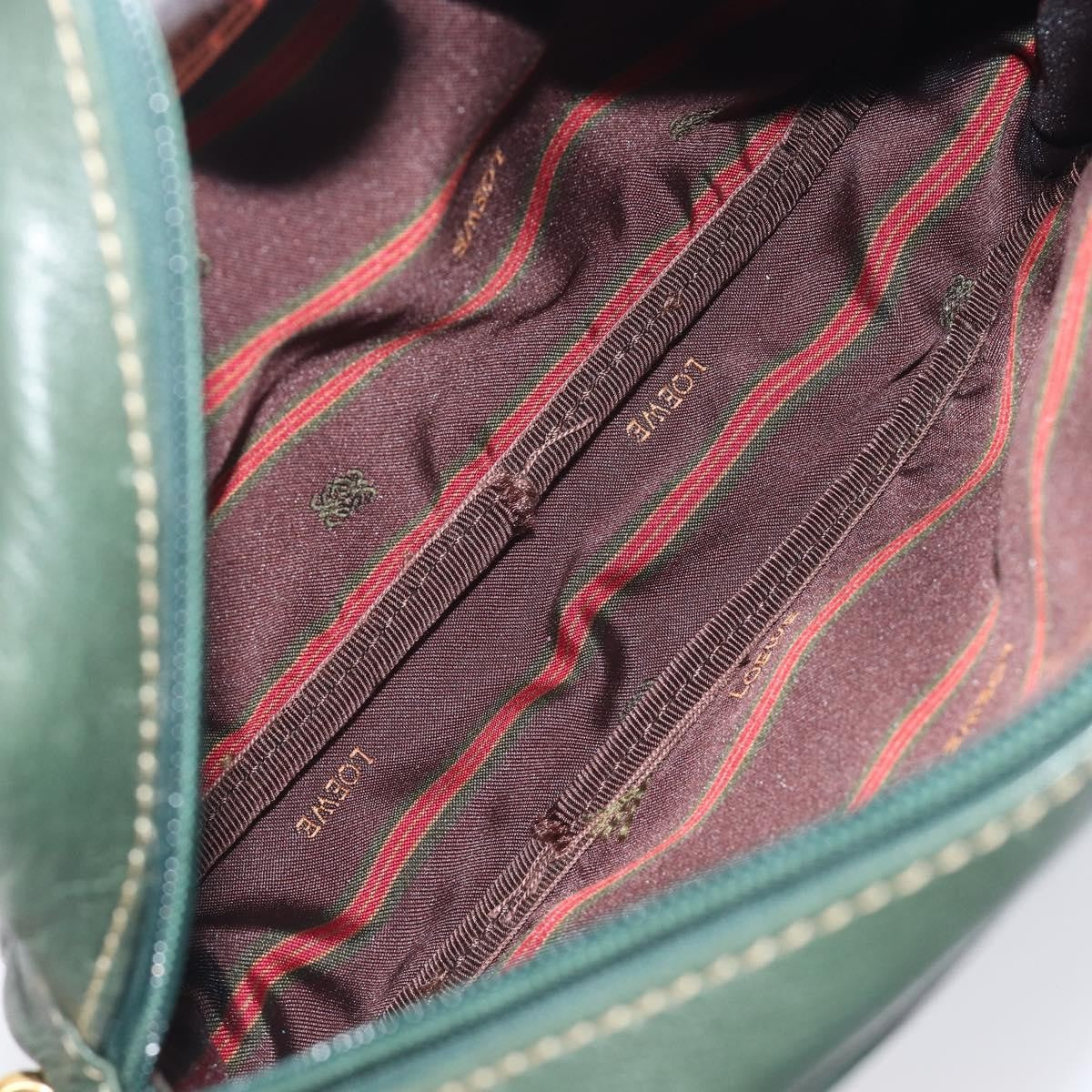 Loewe Velazquez Shoulderbag Leather Green Leather Shoulder Bag Bag (Pre-Owned)