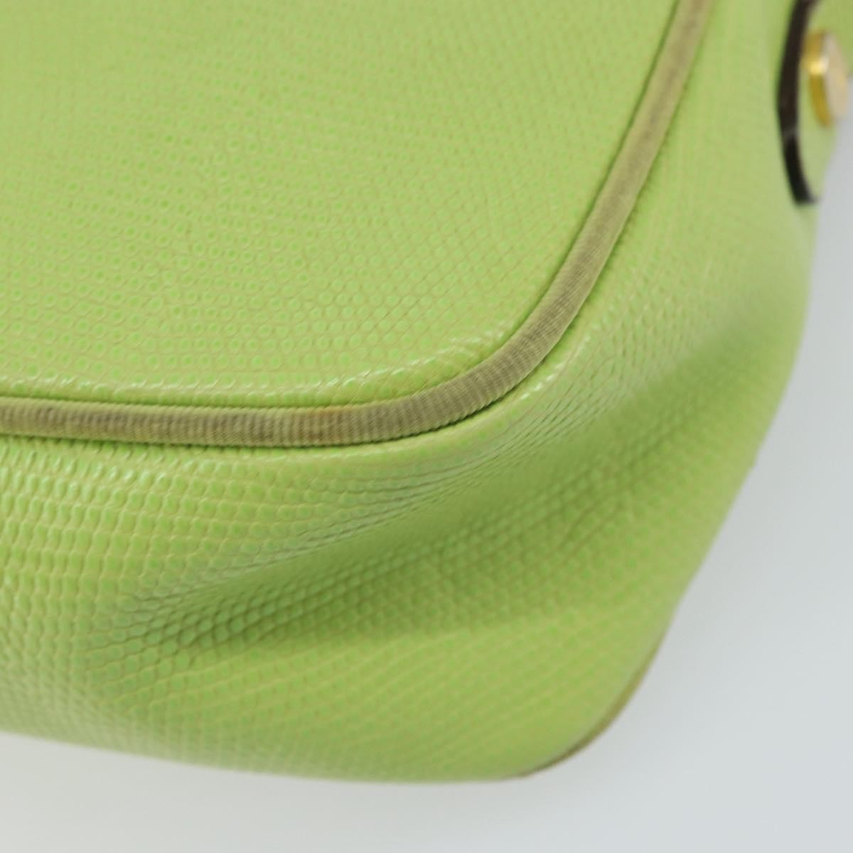 Salvatore Ferragamo Vala Leather Green Leather Shoulder Bag Bag (Pre-Owned)