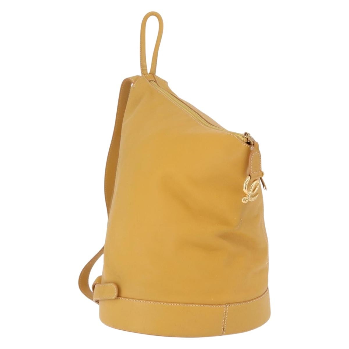 Loewe Anton Leather Yellow Leather Backpack Bag (Pre-Owned)