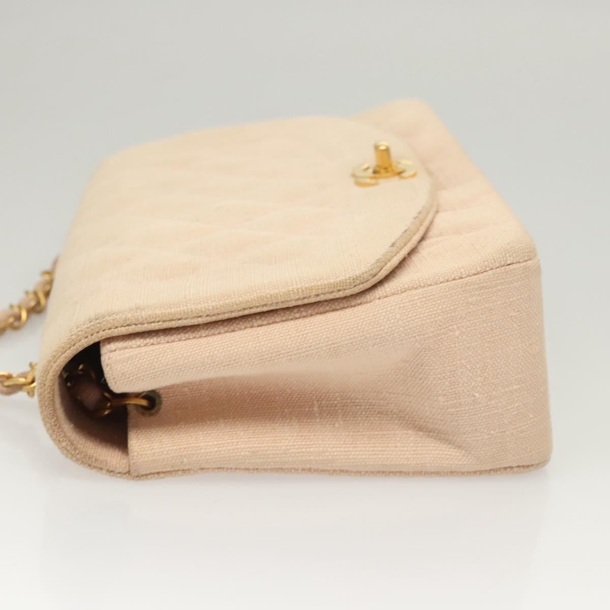 Chanel Vintage Diana Flap Quilted Canvas Pink Canvas Shoulder Bag Bag (Pre-Owned)