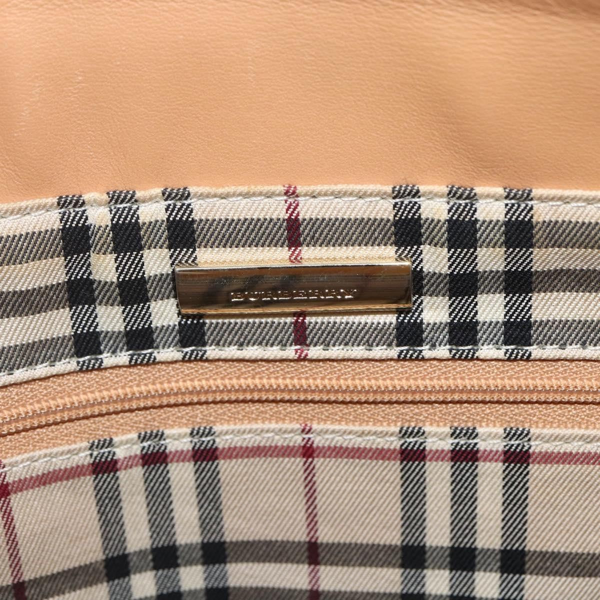 Burberry Vintage Leather Beige Leather Handbag (Pre-Owned)