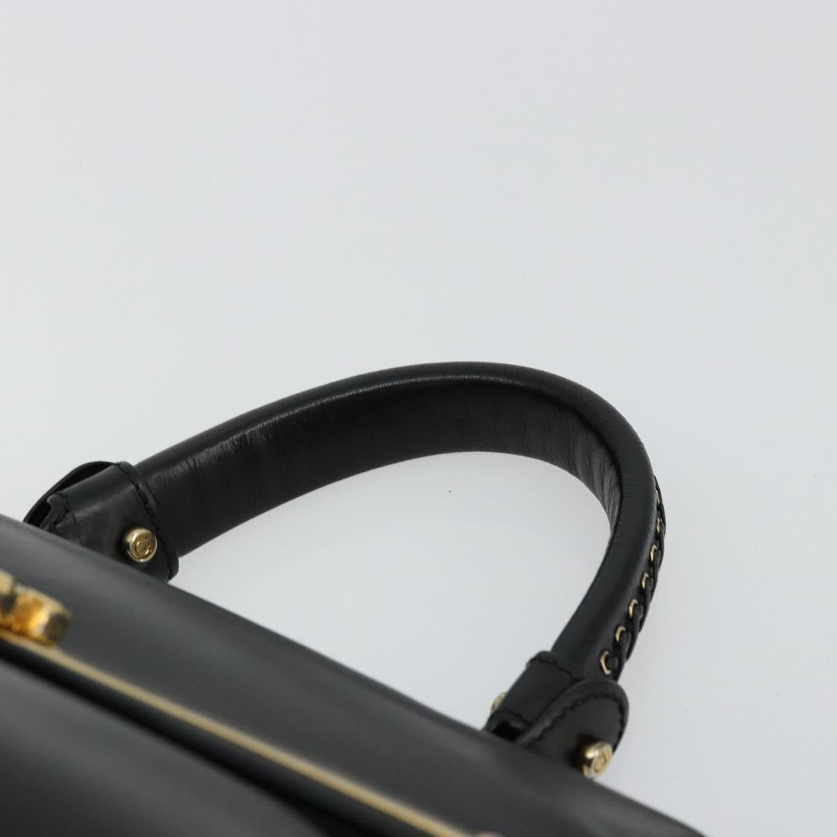 Salvatore Ferragamo Sofia Satchel Leather Black Leather Handbag (Pre-Owned)