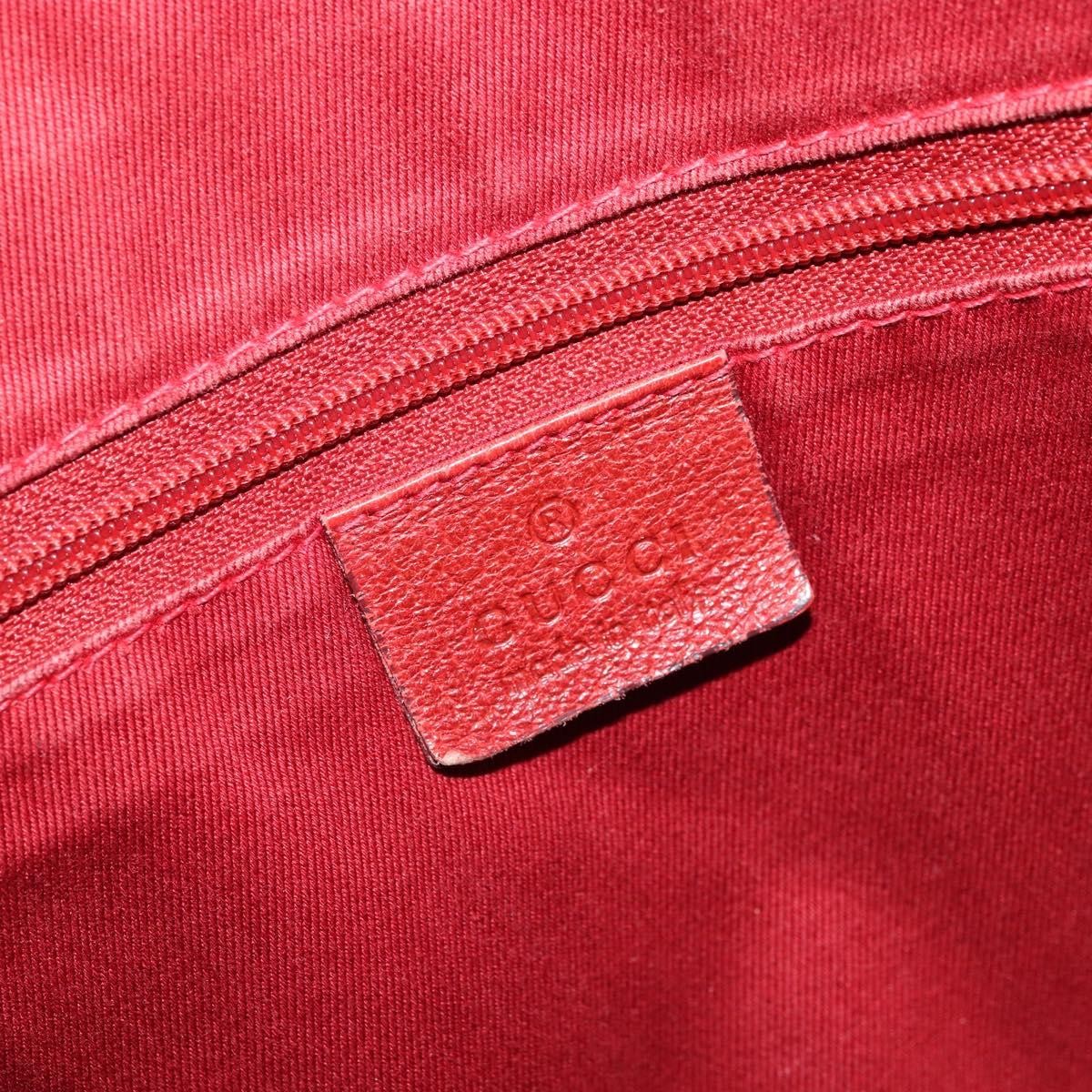 Gucci Vintage Open Tote Gg Canvas And Leather Red Canvas Tote Bag Bag (Pre-Owned)