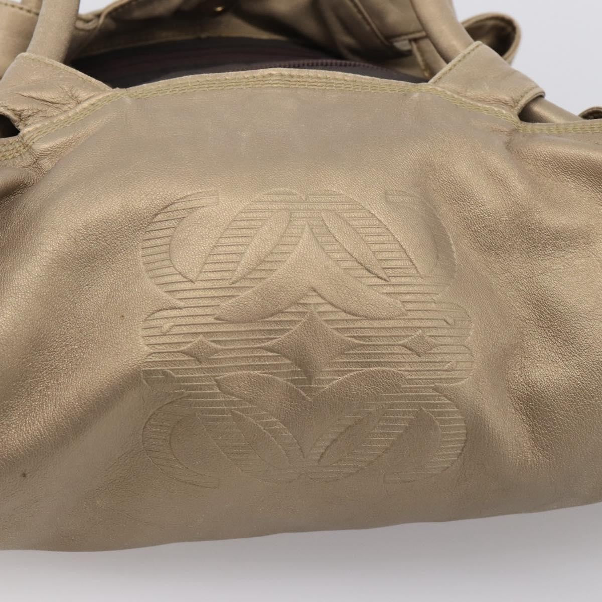 Loewe Aire Leather Gold Leather Shoulder Bag Bag (Pre-Owned)