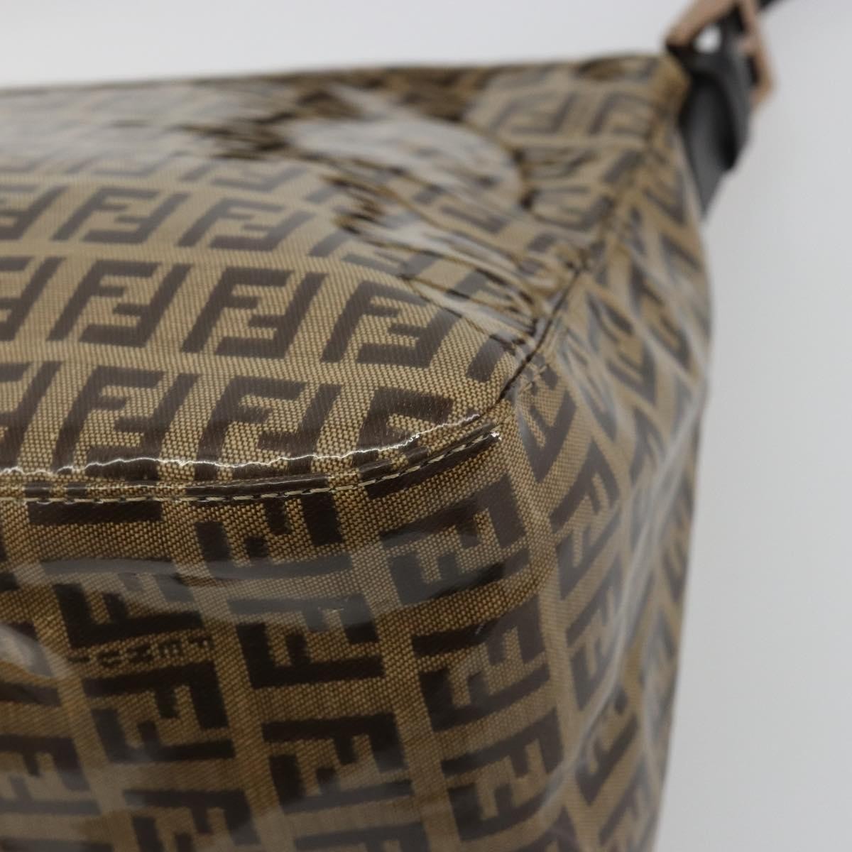 Fendi Mamma Baguette Zucchino Canvas Brown Canvas Shoulder Bag Bag (Pre-Owned)